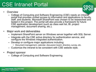 Featured Projects
• The following slides provide brief information
about these projects
– NueMD data query analysis
– Brav...
